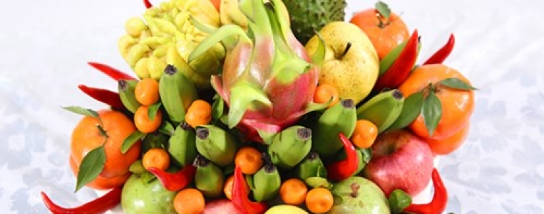 The five-fruit tray at traditional Tet