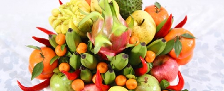 The five-fruit tray at traditional Tet